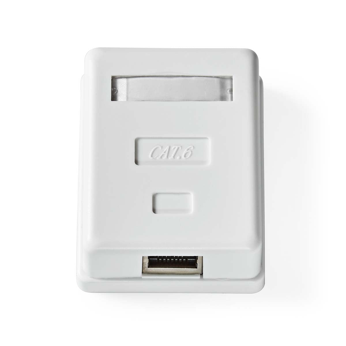 Network Wall Box | On-Wall | 1 port(s) | STP CAT6 | Straight | Female | Gold Plated | PVC | White | Box
