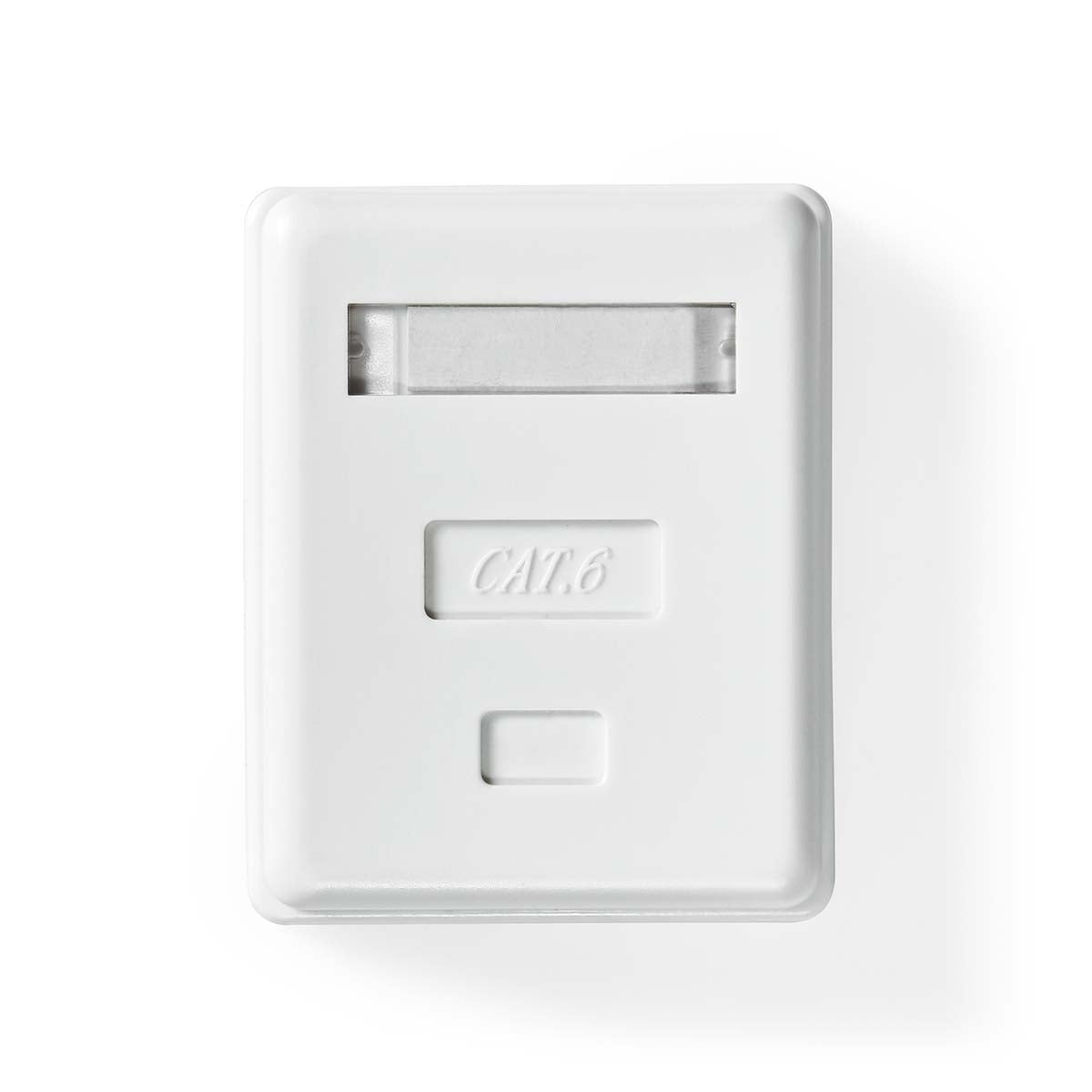 Network Wall Box | On-Wall | 1 port(s) | UTP CAT6 | Straight | Female | Gold Plated | ABS | White | Box