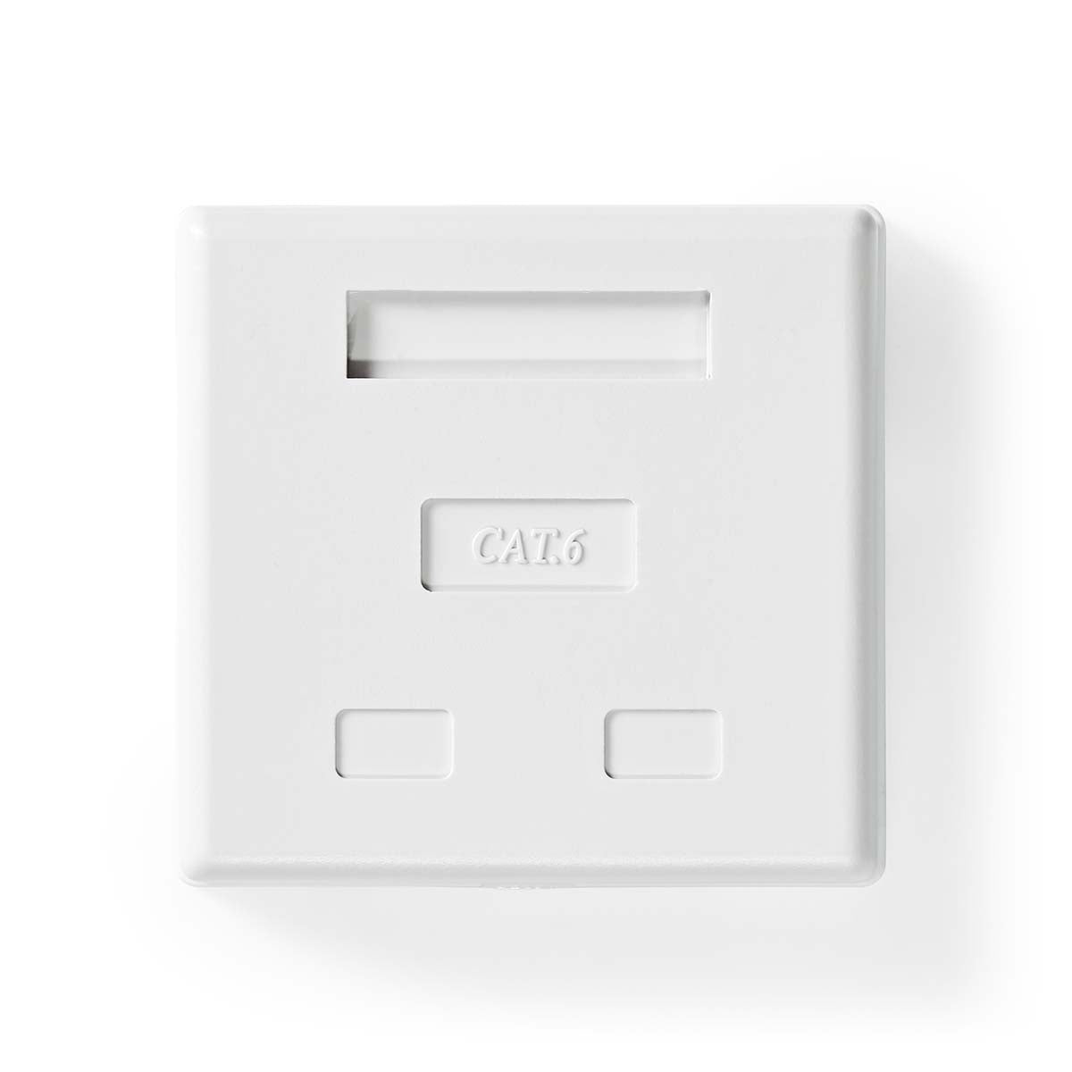 Network Wall Box | On-Wall | 2 port(s) | STP CAT6 | Straight | Female | Gold Plated | PVC | White | Box