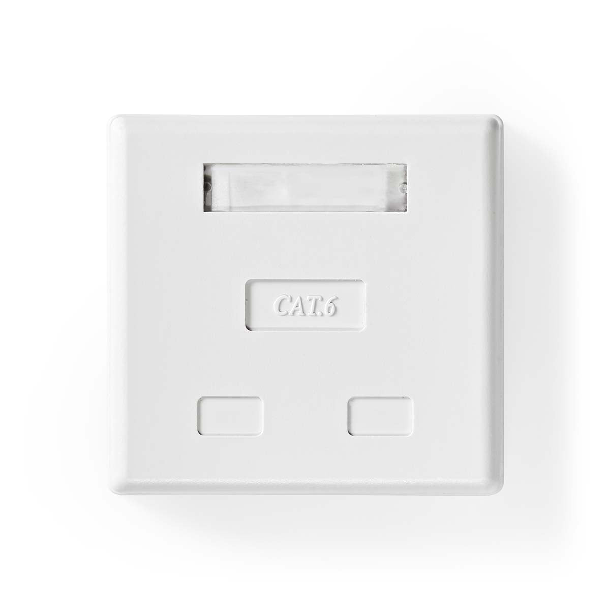 Network Wall Box | On-Wall | 2 port(s) | UTP CAT6 | Straight | Female | Gold Plated | PVC | White | Box