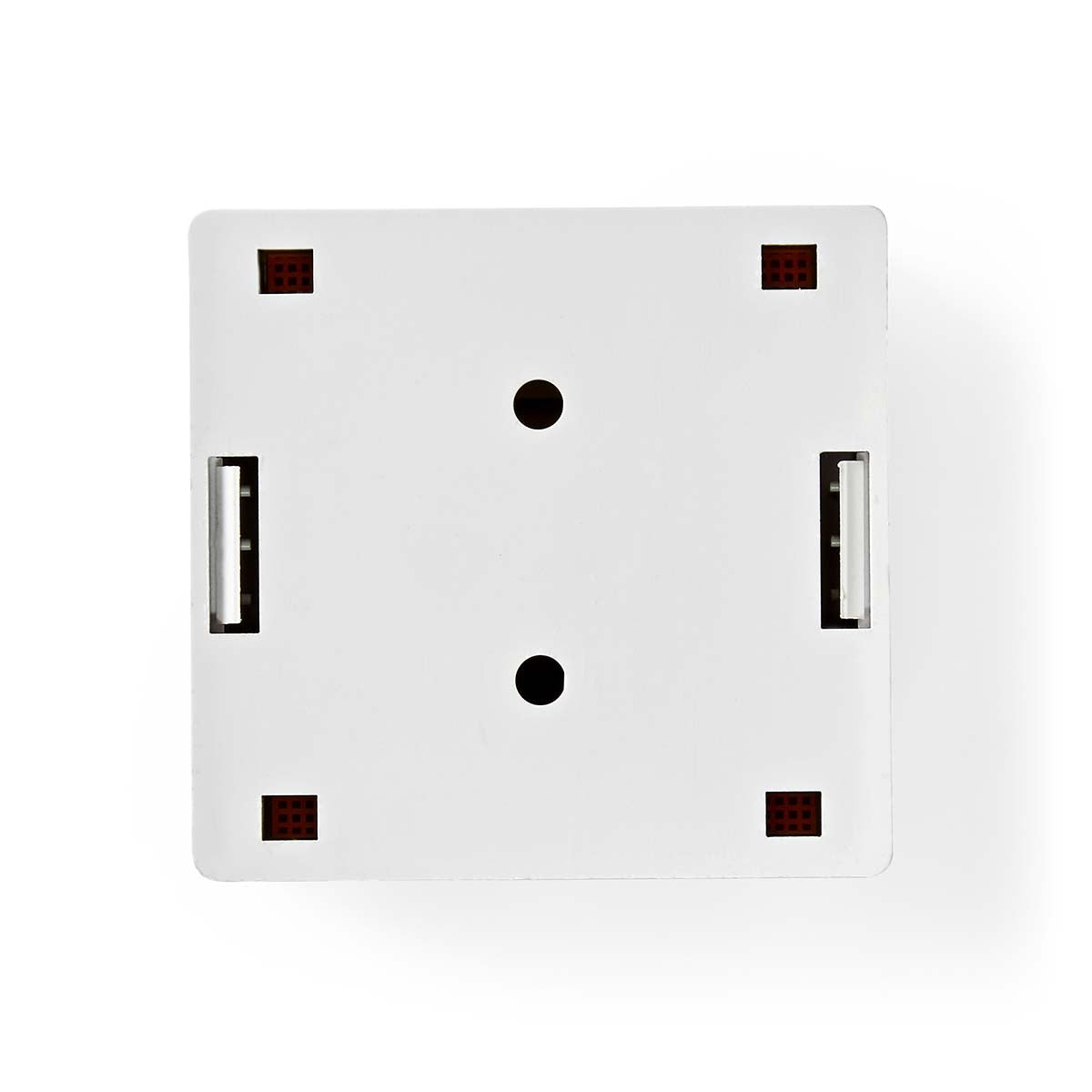 Network Wall Box | On-Wall | 2 port(s) | UTP CAT6 | Straight | Female | Gold Plated | PVC | White | Box