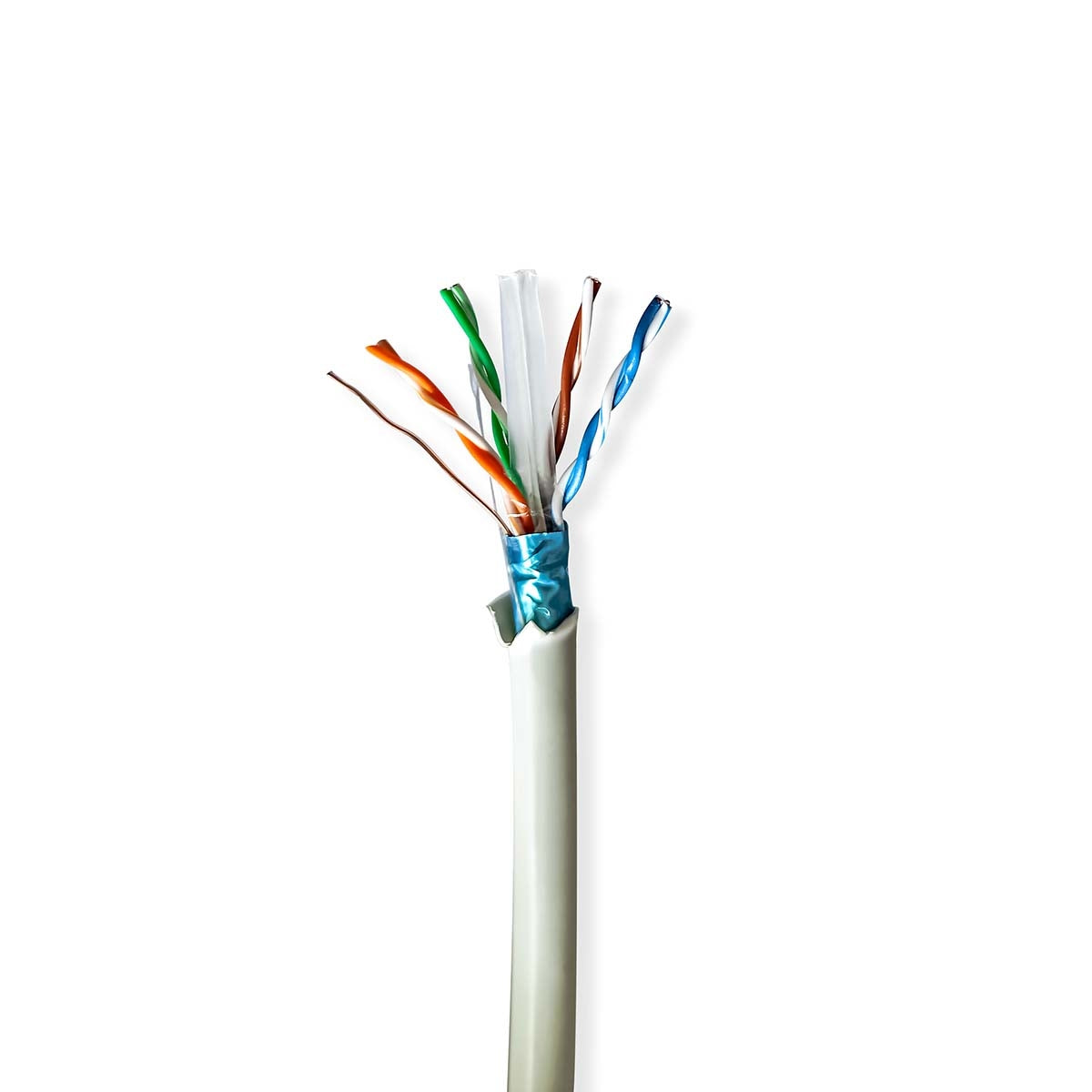 Network cable Roll | CAT6 | Fixed | F/UTP | Bare Copper | 50.0 m | Indoor | Round | LSZH | Gray | Gift box