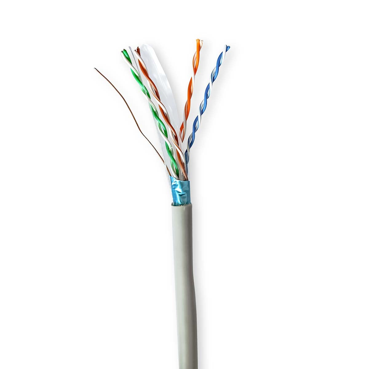 Network cable Roll | CAT6 | Fixed | F/UTP | CCA | 100.0 m | Indoor | Round | PVC | Gray | Gift box