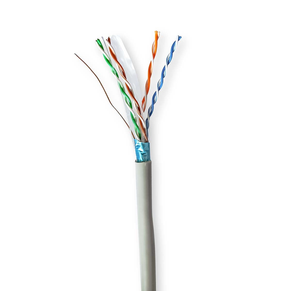 Network cable Roll | CAT6 | Fixed | F/UTP | CCA | 50.0 m | Indoor | Round | PVC | Gray | Gift box