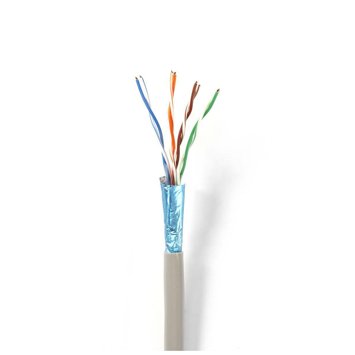 Network cable Roll | CAT6 | Stranded | F/UTP | Copper | 50.0 m | Indoor | Round | PVC | Gray | Gift box