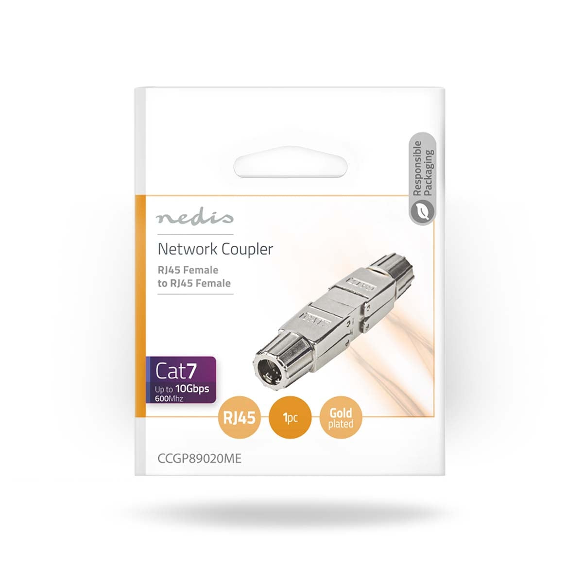 Network connection | CAT7 | Shielded | RJ45 Female | RJ45 Female | Straight | Metal | Envelope