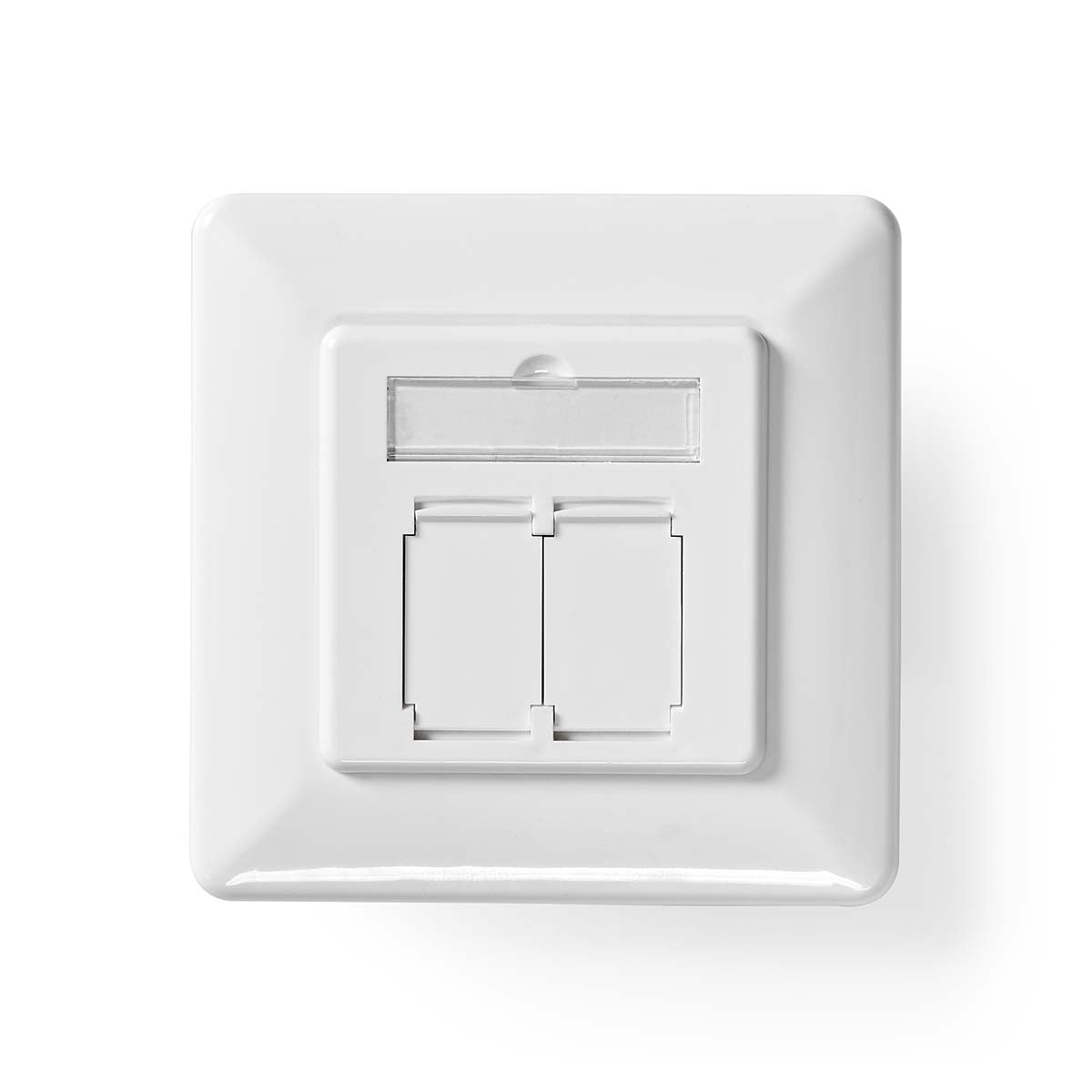 Network wall box | In the wall | 2-Port port(s) | CAT6 | Straight | Female | Gold Plated | PVC | White | Box