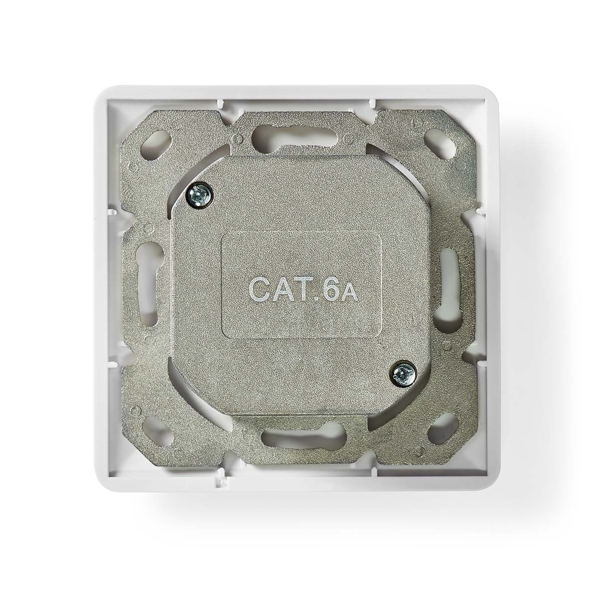 Network wall box | In the wall | 2-Port port(s) | CAT6a | Straight | Female | Gold Plated | PVC | White | Box