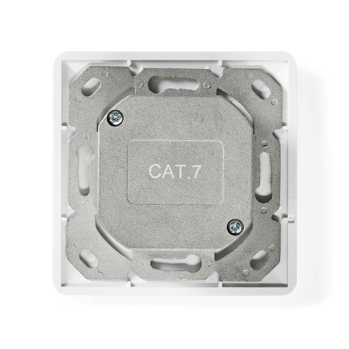 Network wall box | In the wall | 2-Port port(s) | CAT7 | Straight | Female | Gold Plated | PVC | Ivory | Box