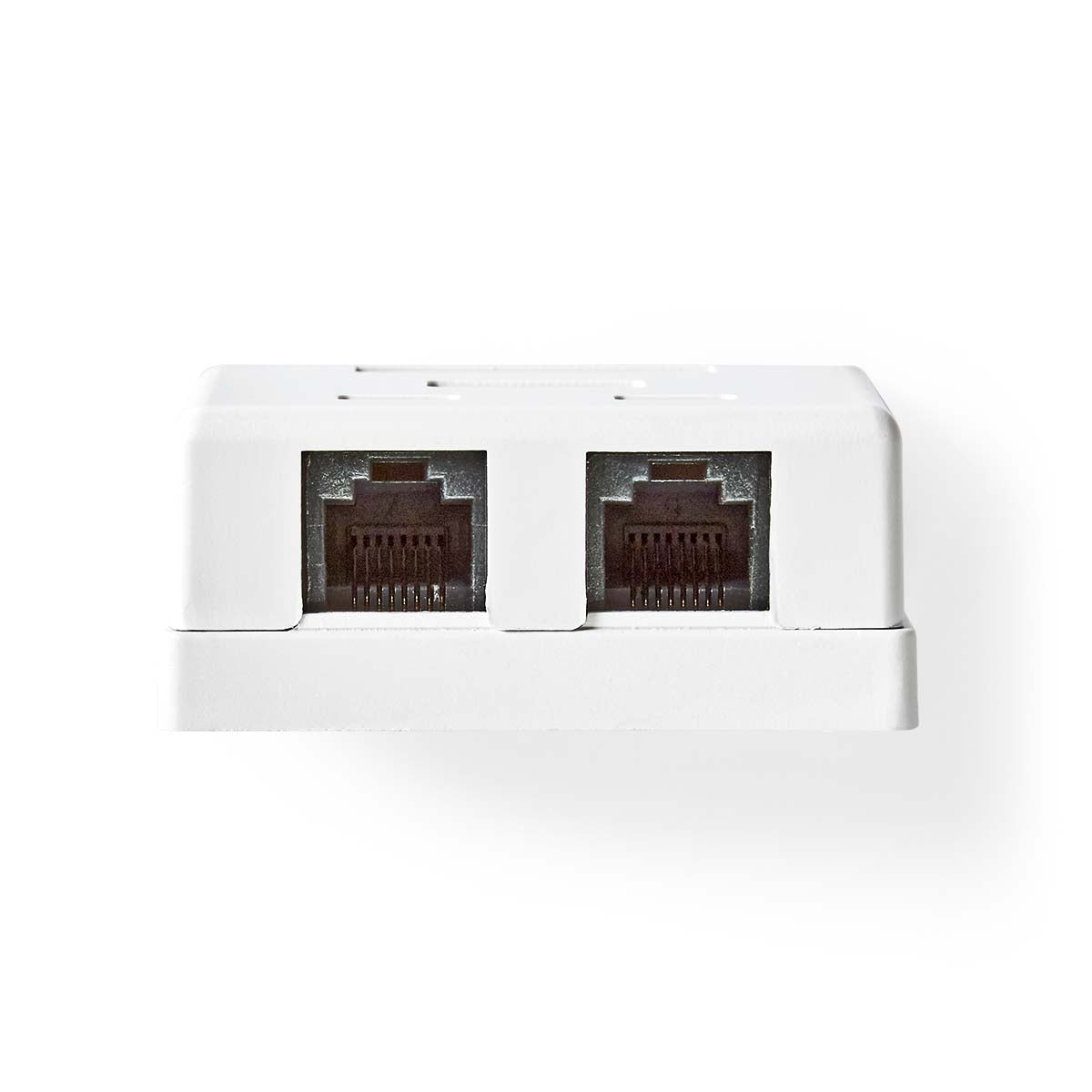 Network wall box | On the wall | 2-Port port(s) | UTP CAT6 | Straight | Female | Gold Plated | PVC | White | Envelope