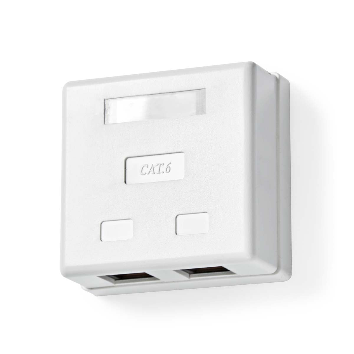 Network wall box | On the wall | 2-Port port(s) | UTP CAT6 | Straight | Female | Gold Plated | PVC | White | Envelope
