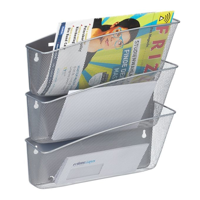Newspaper holder wall set of 3