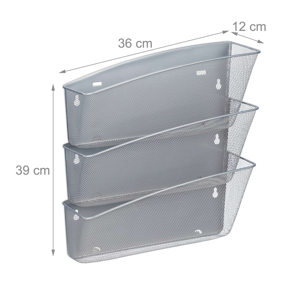 Newspaper holder wall set of 3