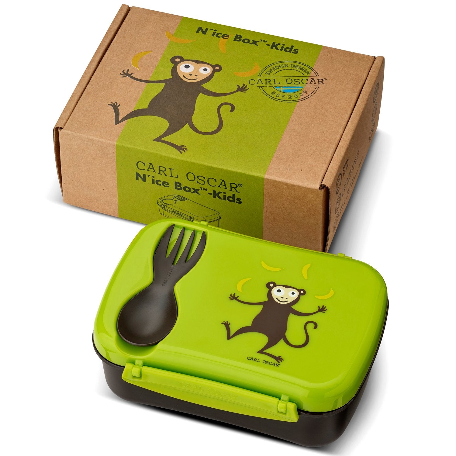 N'ice Box lunch box with cooling block Lime