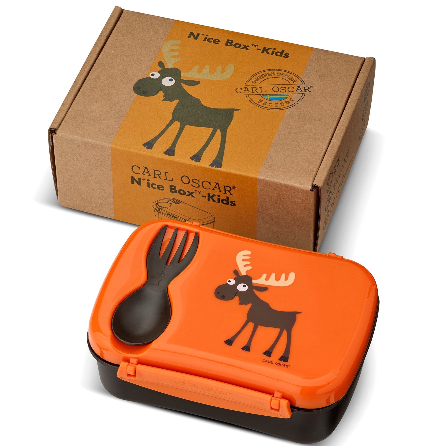 N'ice Box lunch box with cooling block Orange