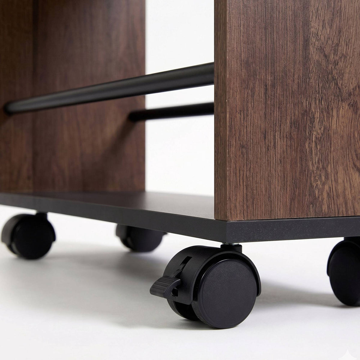 Niche Trolley, 4 Shelves, Black, 80x15x45 cm