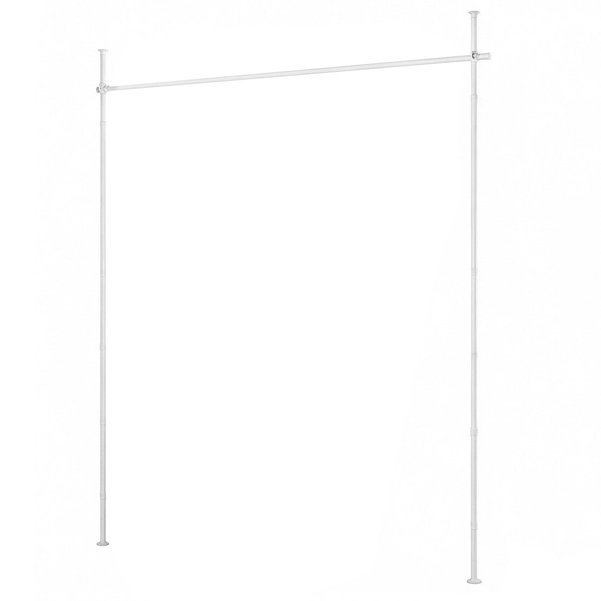No-Drill White Curtain Rod, 120-314 cm, Room Divider