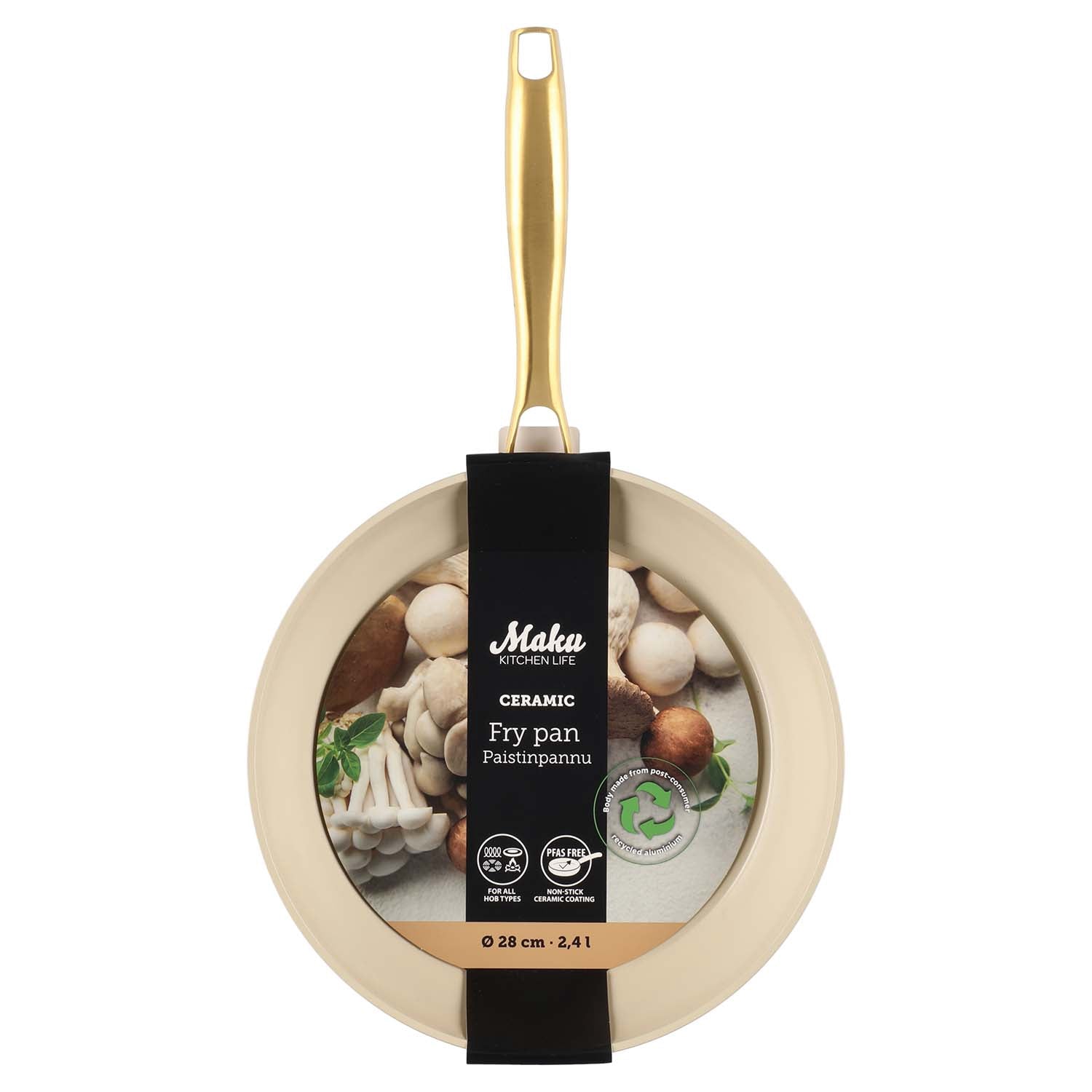 Non-Stick Frying Pan, Beige, 28 cm, 2.4 L Capacity