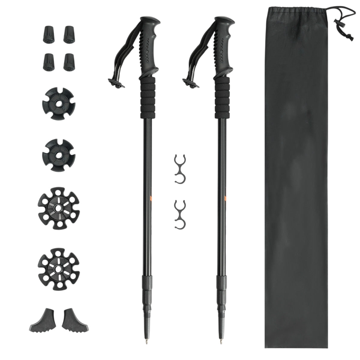 Nordic Walking Poles, Telescopic Aluminum 65–135 cm