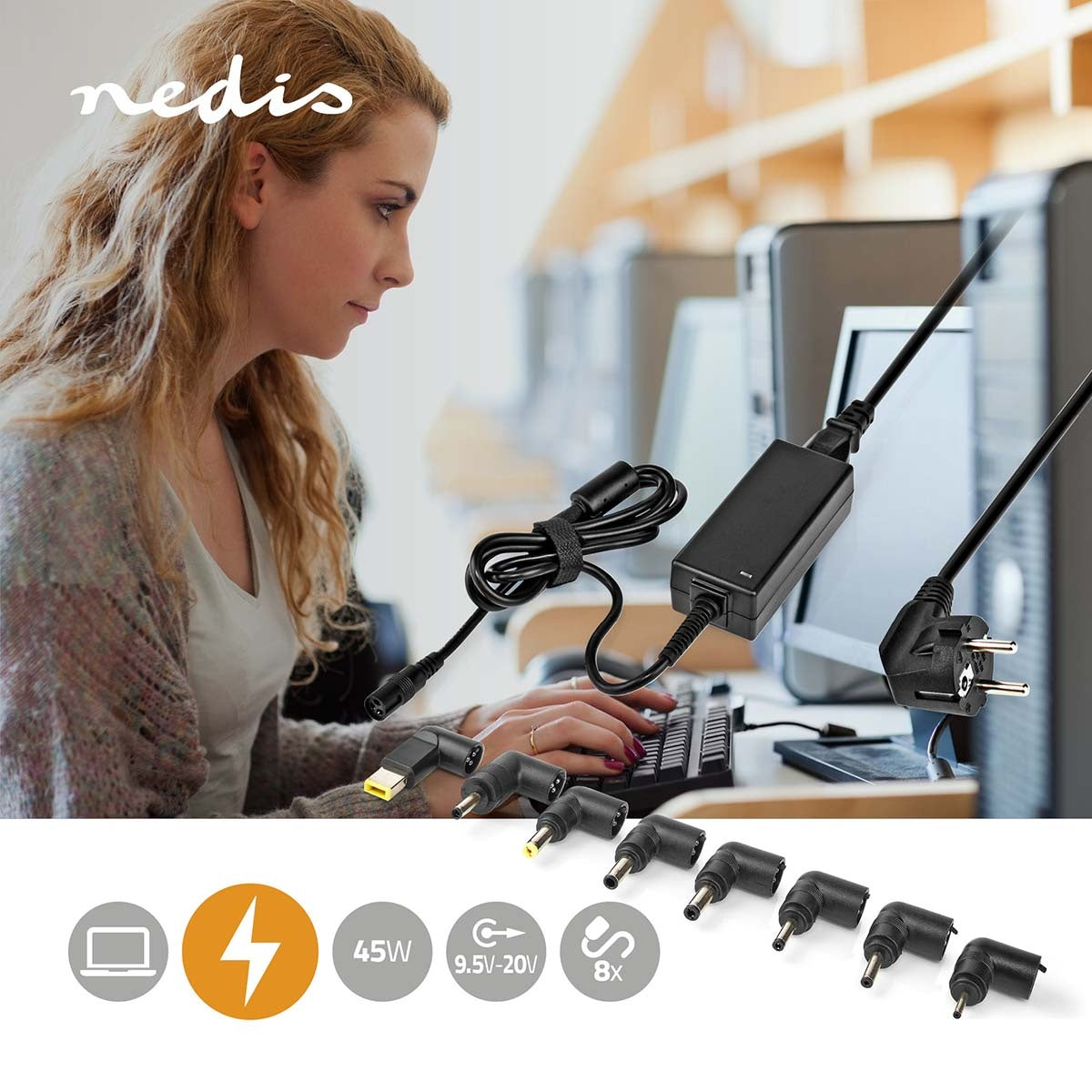 Notebook Adapter | 45 W| 18.5 / 19 / 20 V DC | 3.0 A| Type F (CEE 7/7)