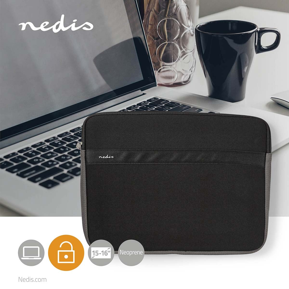 Notebook Bag | 15-16" | Neoprene | Anthracite / Black | 22mm | 277mm | 380mm