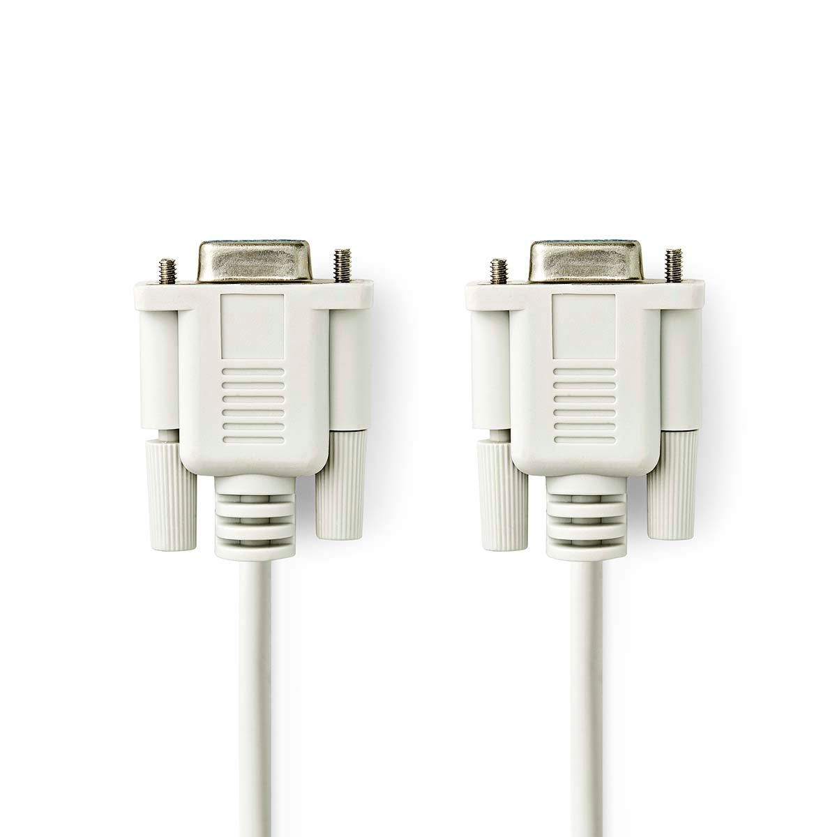 Null Modem Cable | D-SUB 9-Pin Female | D-SUB 9-Pin Female | Nickel Plated | 2.00 m | Round | PVC | Ivory | Label
