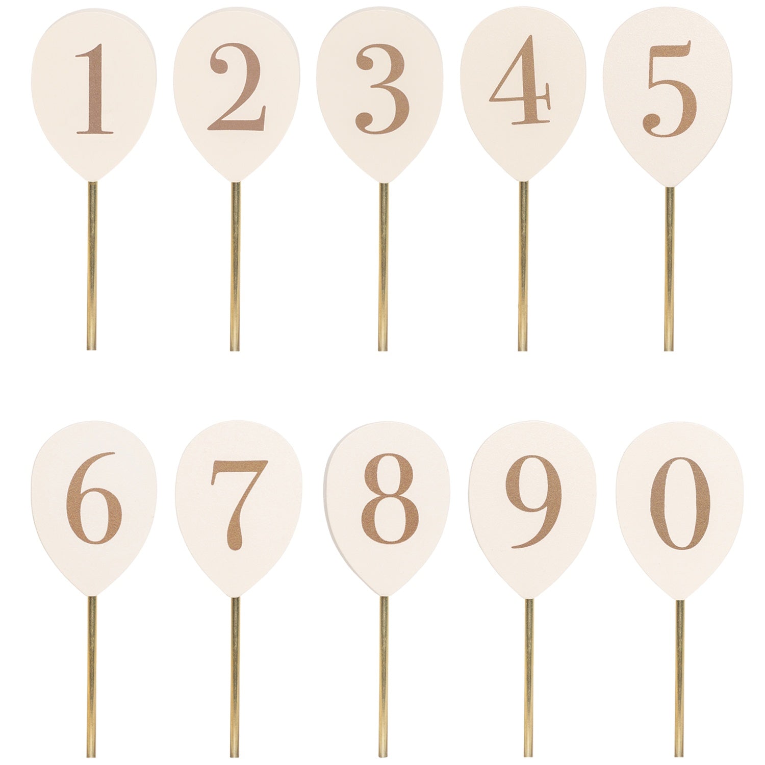 Number balloons 0-9 for candlesticks