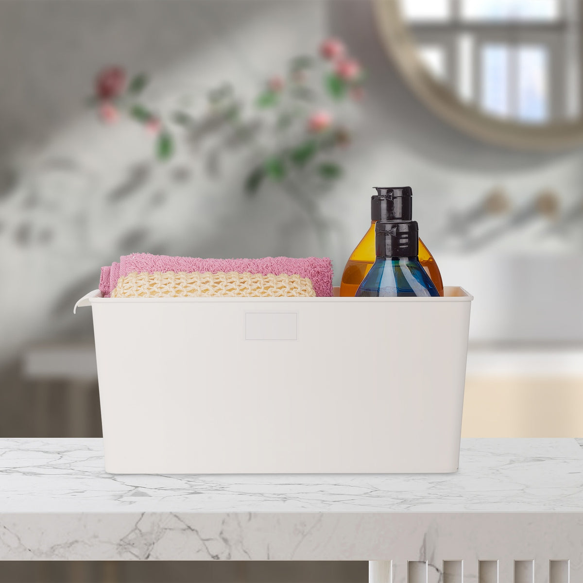 Oblong storage box in set of 4
