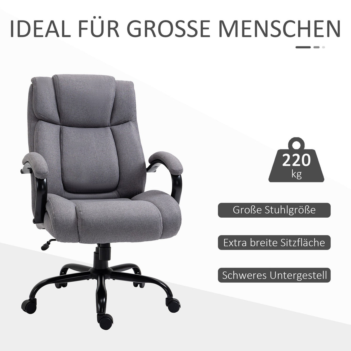 Office Chair Desk Chair Gaming Chair Swivel Chair Rocker Function Thick Padded Ergonomic Chair Load Capacity 220 Kg