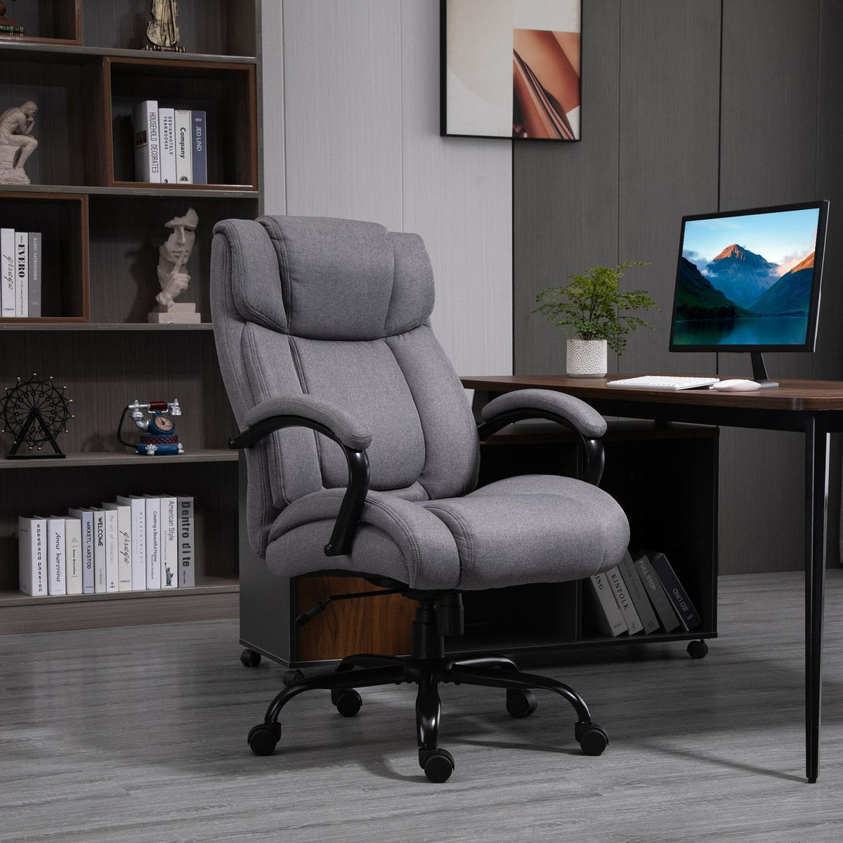 Office Chair Desk Chair Gaming Chair Swivel Chair Rocker Function Thick Padded Ergonomic Chair Load Capacity 220 Kg