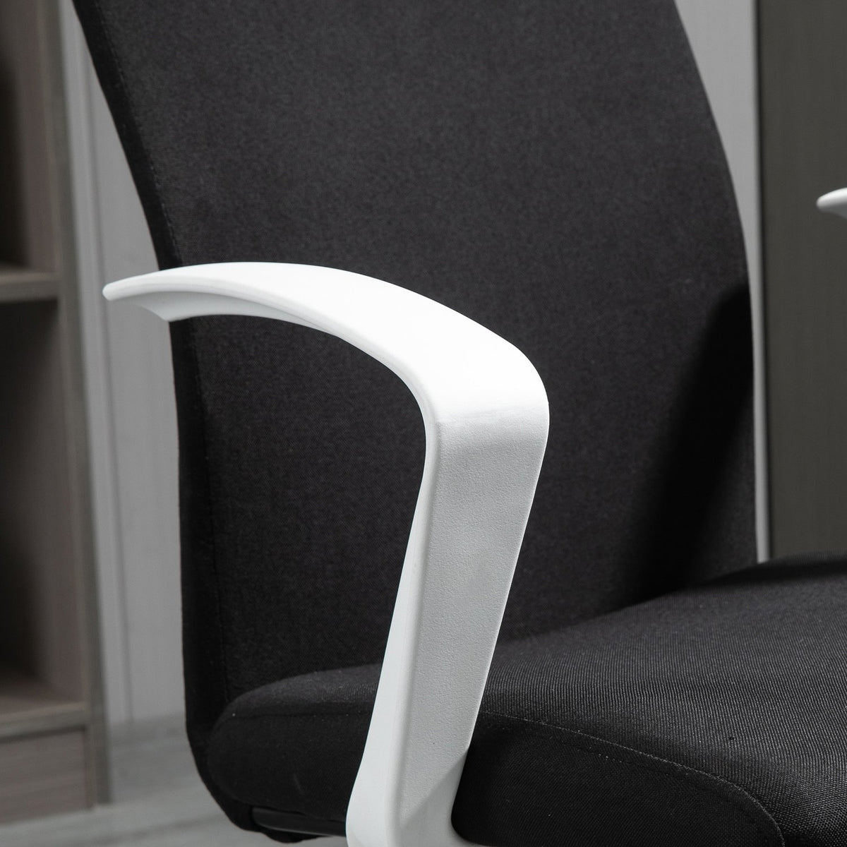 Office Chair Desk Chair Mesh Back Support With Rocker Function Headrest Ergonomic 360° Swivel Wheels Foam Nylon Black 61X61X89-99Cm
