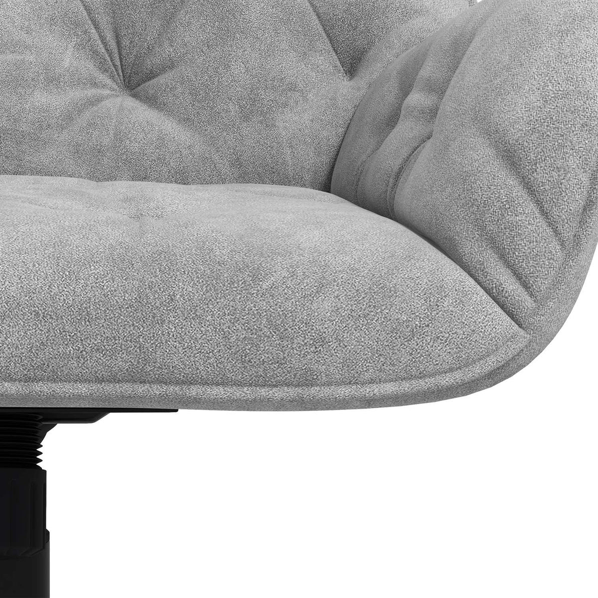 Office Chair Desk Chair With Rocker Function, Computer Chair Height-Adjustable, Ergonomic Work Chair With Velvet Look, Light Gray