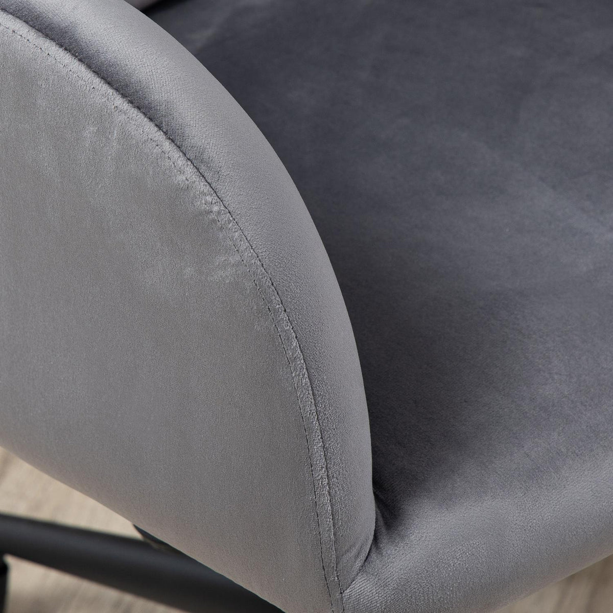 Office Chair Desk Chair With Wheels, Height Adjustable, Ergonomic, Velvet Look, Up To 120 Kg, Gray