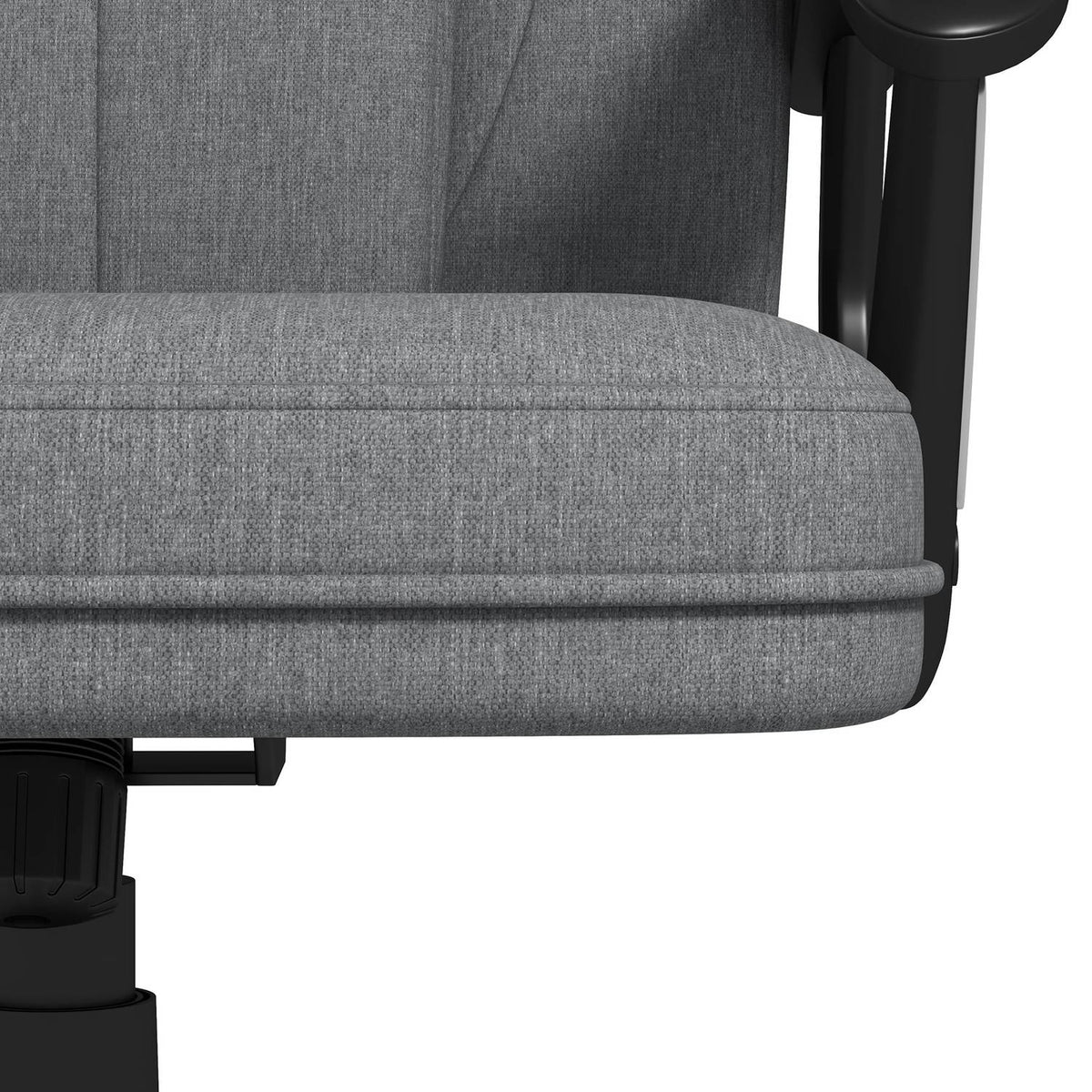 Office Chair Ergonomic Computer Chair With Rocker Function, Height Adjustable, Headrest, Armrests, Gray, Linen Look, 66X75X110-120Cm