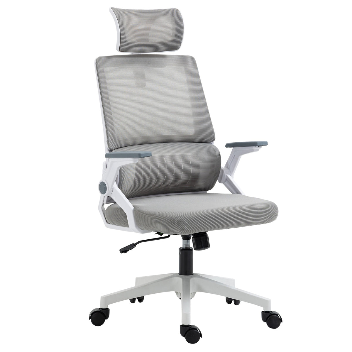 Office Chair Ergonomic Desk Chair Adjustable Headrest Armrest Height Adjustable Swivel Chair Rocker Function Lumbar Support Mesh