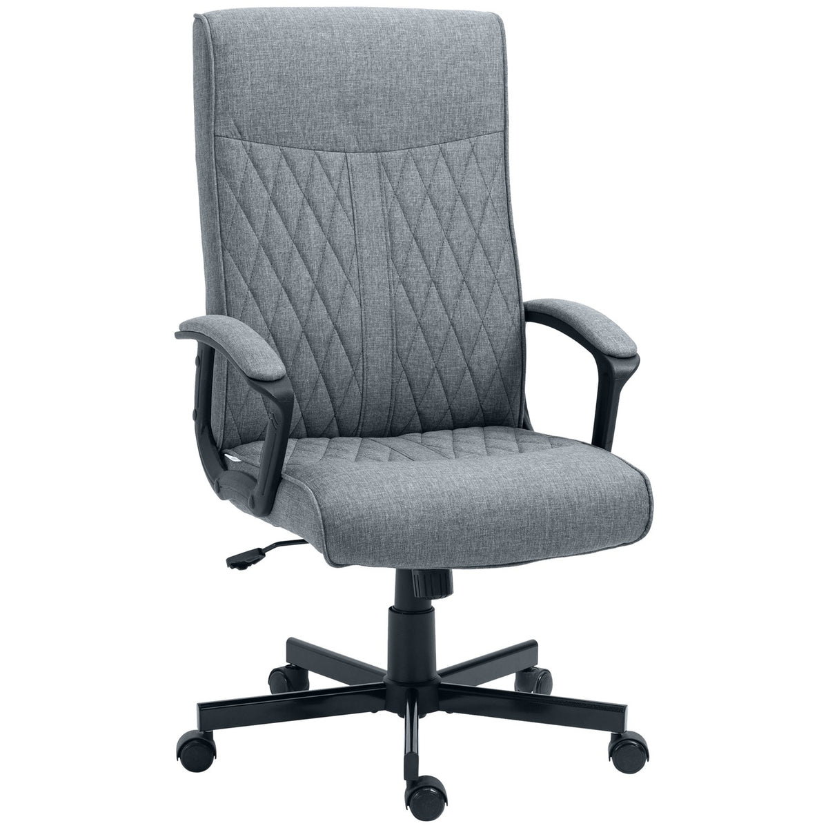 Office Chair Ergonomic Desk Chair With Rocker Function Height Adjustable Swivel For Office Dark Gray