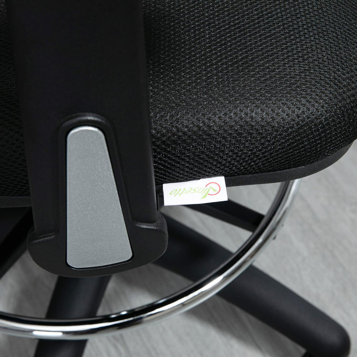 Office Chair, Ergonomic Drawing Chair, 95-115Cm Computer Chair With Armrest, Desk Chair With Footrest, Mesh, Black