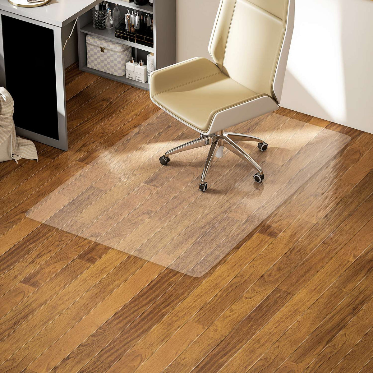 Office Chair Floor Protector, Non-Slip, 100x150 cm, Clear
