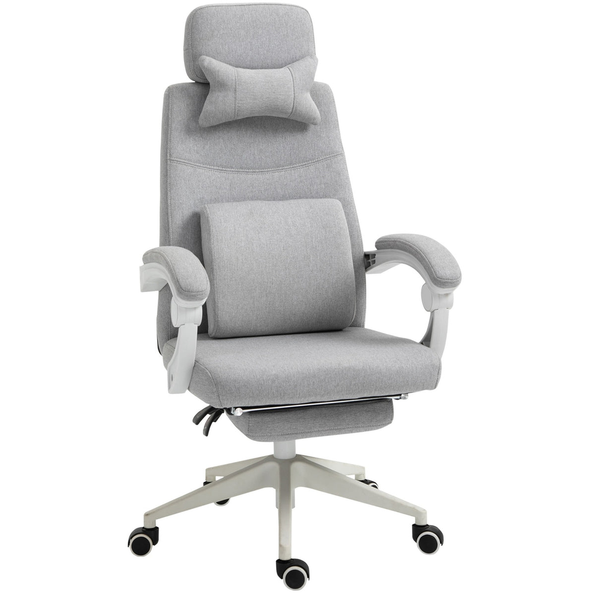 Office Chair, Gaming Chair, Chair With Wheels, Ergonomic Design, Polyester, Foam, Multi-Layer Board, Plastic, 62 X 68 X 117-127 Cm