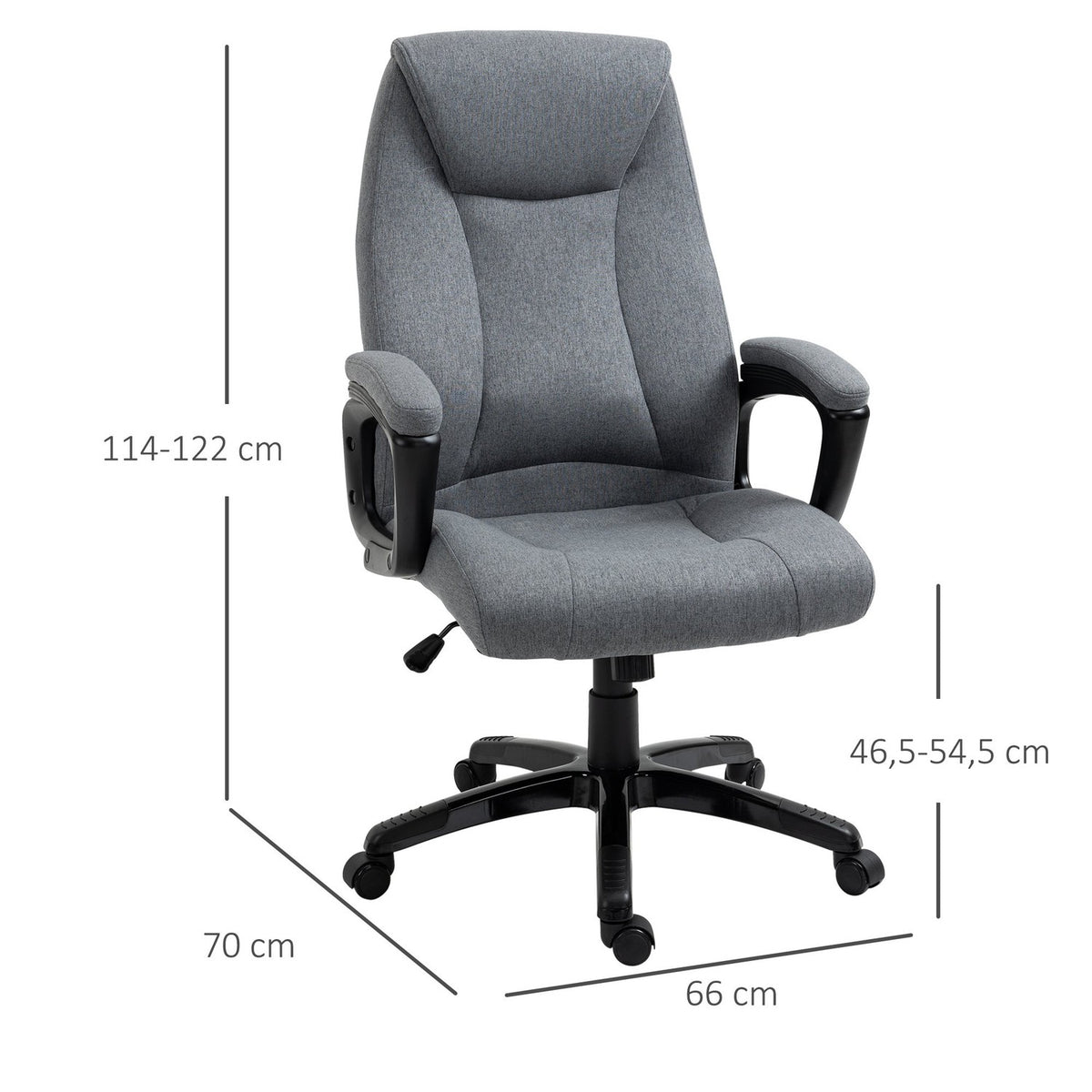 Office Chair Gaming Chair, Executive Chair, Height Adjustable With Massage Function, Ergonomic, Grey