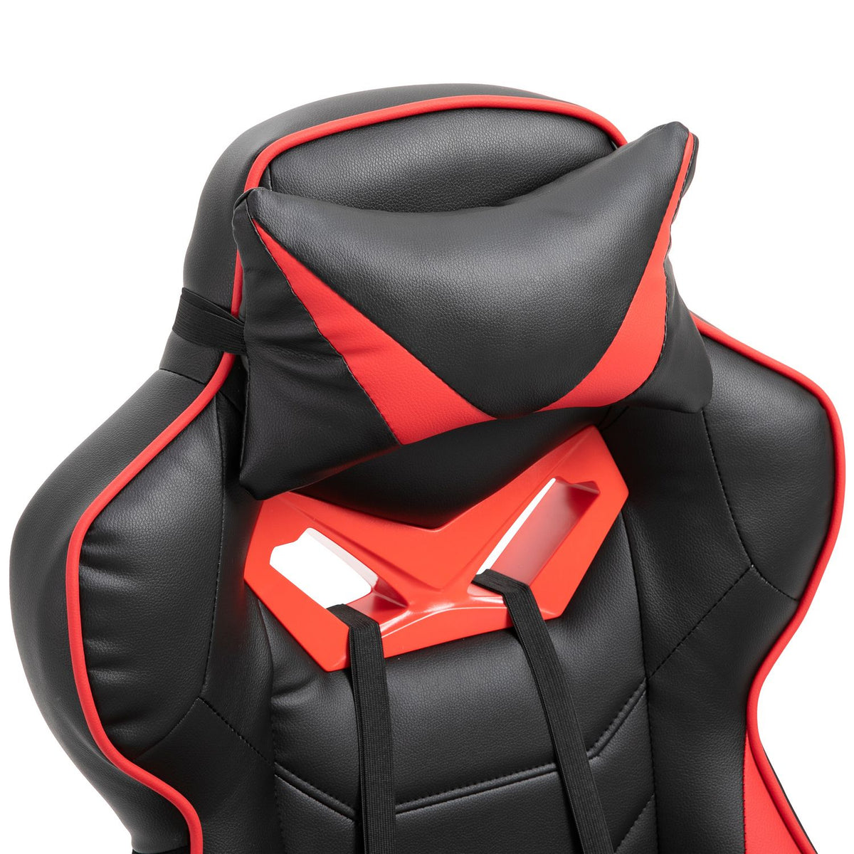 Office Chair Gaming Chair Massage Function Executive Chair Faux Leather Height Adjustable Black + Blue W68Xd69Xh108-117Cm