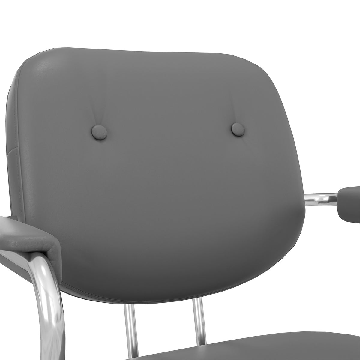 Office Chair Rocker Function, Imitation Leather Look, Height Adjustable 82-92Cm, Wheels, Up To 120Kg, Swivel Chair