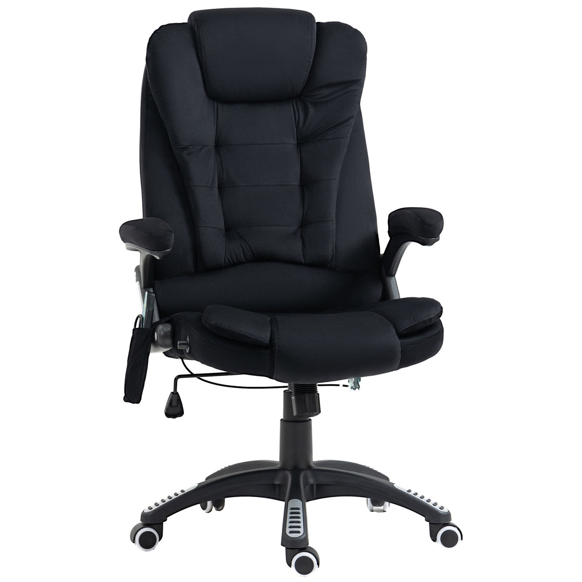 Office Chair Rocker Function Massage Chair Heat Function Ergonomic Height Adjustable Up To 120Kg Black