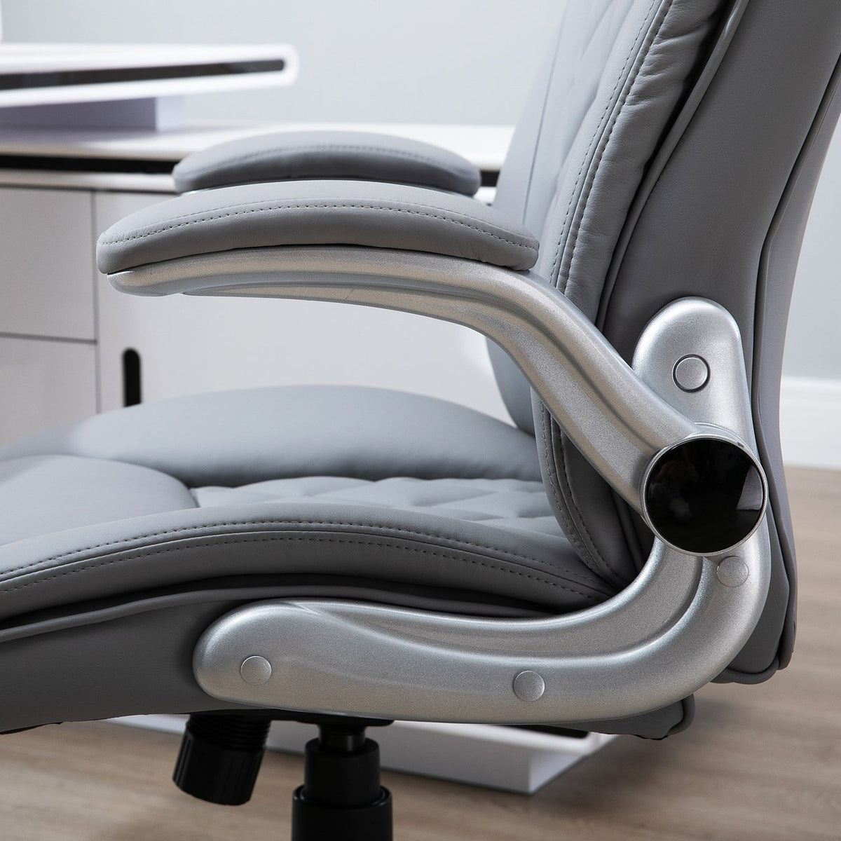 Office Chair, Swivel Chair, Computer Chair, Ergonomic, Rocker Function, Height Adjustable, Headrest, Armrests, Faux Leather