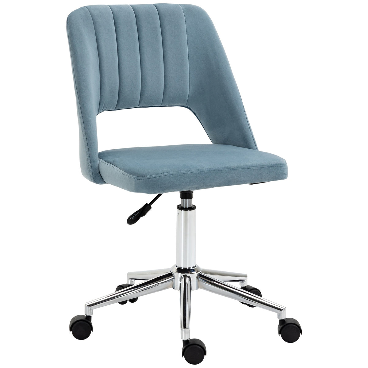 Office Chair Swivel Chair Desk Chair Height Adjustable 360° Rotatable Scallop Design Foam Velvet Polyester