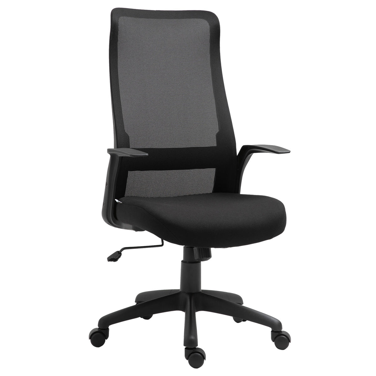 Office Chair Swivel Chair Desk Chair Height Adjustable Ergonomic 360° Swivel Wheels Office Foam Nylon Black