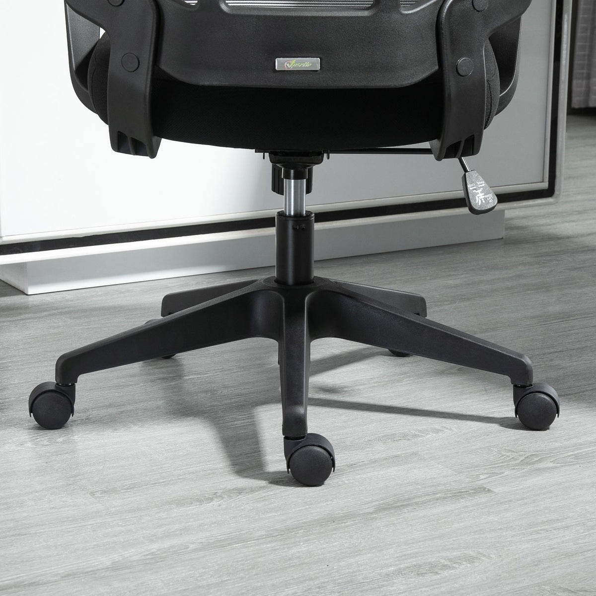 Office Chair Swivel Chair Desk Chair Height Adjustable Ergonomic 360° Swivel Wheels Office Foam Nylon Black