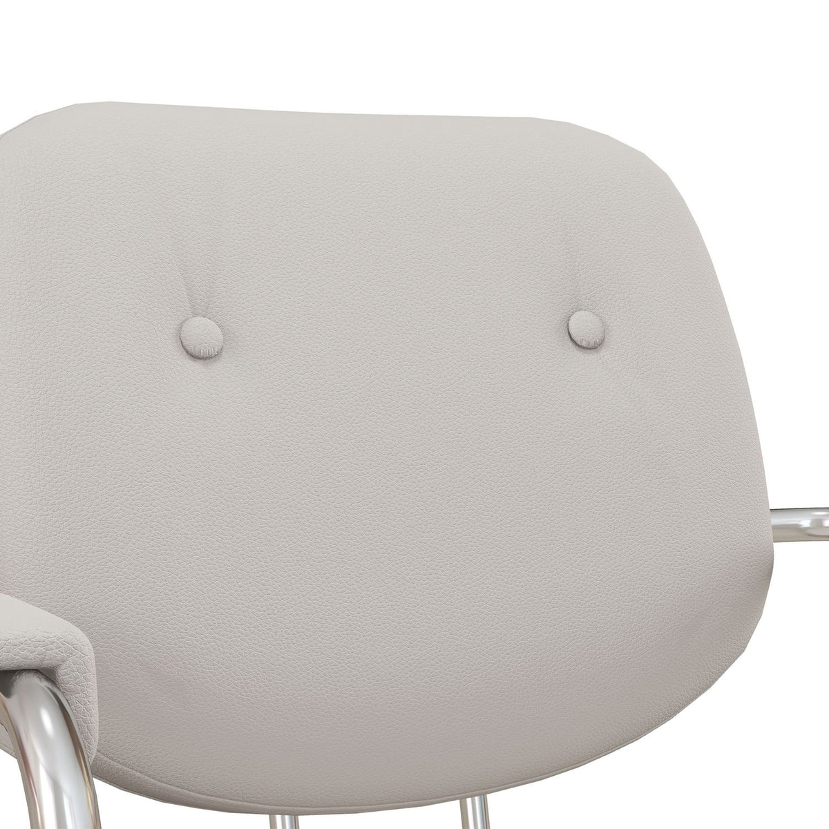 Office Chair With Rocker Function, Desk Chair With Faux Leather Look, Wheels, 82-92 Cm Height-Adjustable Swivel Chair, Load Capacity Up To 120 Kg, Beige
