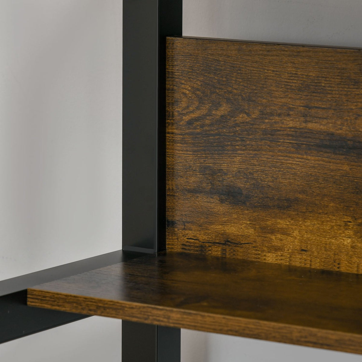 Office Desk, Computer Desk With Shelf, Industrial Style, Metal, Rustic Brown, 120X60X85Cm