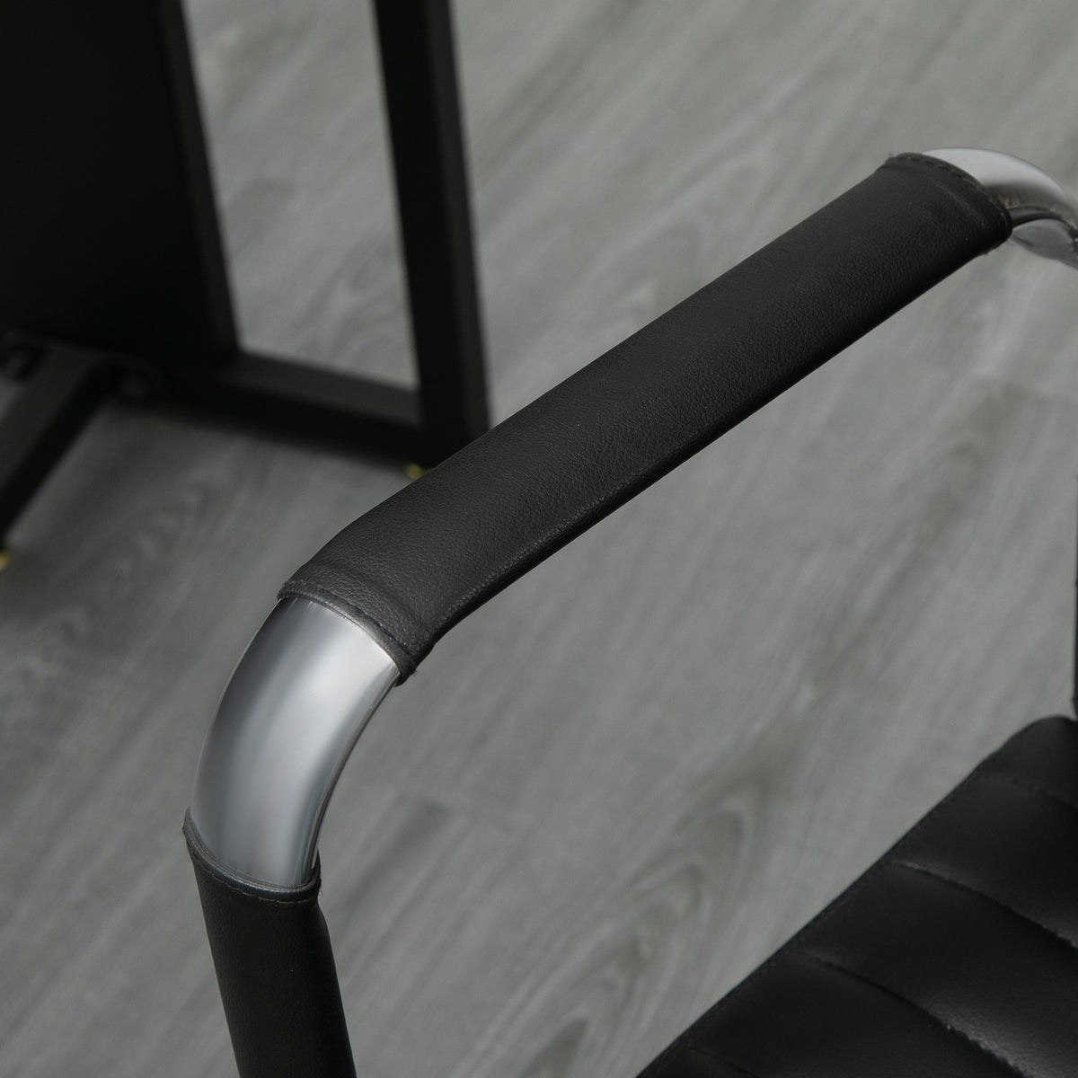 Office chair ergonomic executive chair with rocker function, height adjustable, upholstered in faux leather and foam, black